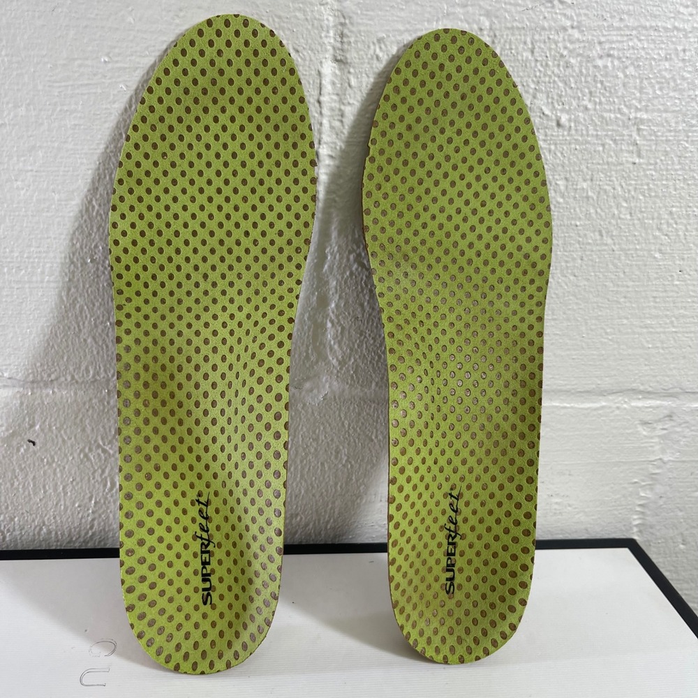 Superfeet Green Polka Dot Insoles All Purpose Arch Support Men's 9.5-10
